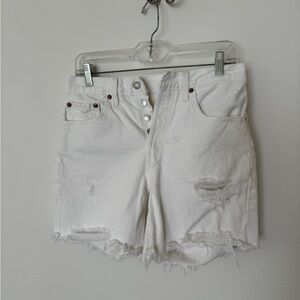 Levi’s White Denim Shorts
